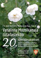 Vanalinna Muusikamaja tütarlastekoor tähistab oma 20. sünnipäeva kontserdiga 8.juunil kell 17.00 Tallinnas Mustpeade majas, Pikk tn 26.